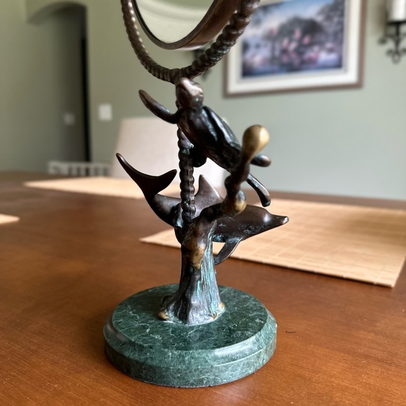 Nautical Mirror- SPI Brass Dolphin & Turtle Vanity Mirror - Picture 3 of 16